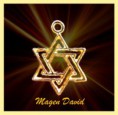 Dije Magen David Doble Oro Relleno